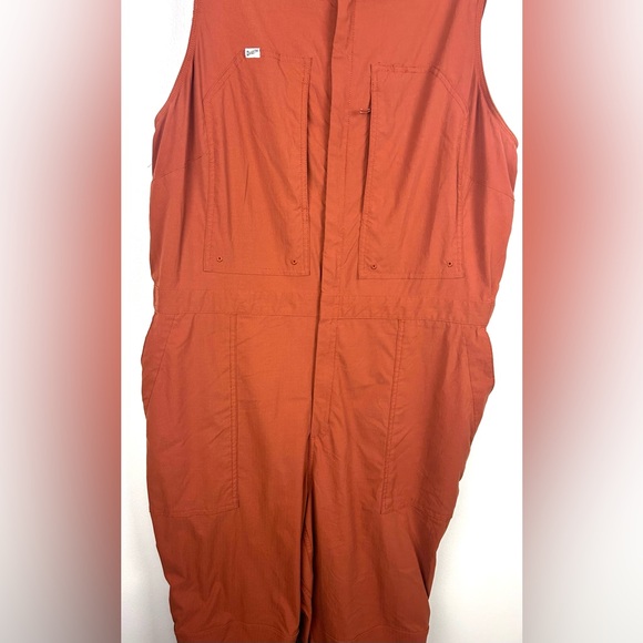 Duluth Heirloom‎ Gardening Coveralls Size XXL Orange Wicking Jumpsuit Sleeveless - Picture 6 of 15